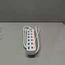 KMC 6 Outlet Power Strip with Multi-Outlet Independent Switches, Overload Protector,4-Foot Cord