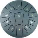 Steel Tongue Drum-11 Notes 6 inch.Concert and Mallets for Meditation Entertainment Musical Education Concert Yoga. Unique Gifts (Navy blue)