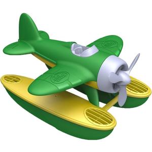 Green Toys Seaplane, Green/Yellow - Pretend Play, Motor Skills, Kids Bath Toy Floating Vehicle. No BPA, phthalates, PVC. Dishwasher Safe, Recycled Plastic, Made in USA.
