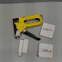 Upholstery Staple Gun Heavy Duty, YEAHOME 4-in-1 Stapler Gun with 4000 Staples, Manual Brad Nailer Power Adjustment Stapler Gun for Wood, Crafts, Carpentry, Decoration DIY