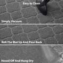 WePet Cat Litter Box Mat, Kitty Premium PVC Pad, Durable Trapping Rug, Phthalate Free, Urine-Resistant, Scatter Control, XXL 47 x 36 Inch, Grey