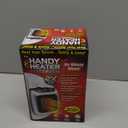 Ontel Handy Heater Turbo Wall Outlet Plug In Heater  Portable Indoor Ceramic Space Heater w/Adjustable Thermostat, 12-Hour Timer, Auto Shut Off, Quiet  Plug In Wall for Office, Bedroom, Camping