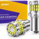 1156 LED Bulb White for Backup Reverse Tail Brake DRL Turn Signal Parking Light, BA15S 7506 1003 1141 P21W LED Bulbs 6500K Super Bright, Canbus Error Free 60-SMD 3014 Chips (2-Pack)