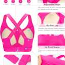 RUNNING GIRL Sports Bras for Women High Support, Adjustable Straps Hook Back Sports Bras for Women with Sewn in Pads (XL)