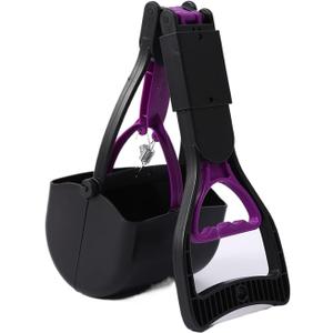 Pet Litter Box, Foldable Medium Size 45cm, with Handle, Large Capacity, Portable, Suitable for Cats and Dogs(Purple)