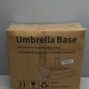 Umbrella Base with Wheels, Umbrella Stand Base Heavy Duty 100lb Windproof, Fillable Umbrella Base Mobile Square Umbrella Stand Outdoor Base for Patio, Deck, Poolside, Lawn, Fits Most Sized Umbrellas (Large, Black)