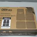 Universal Car Floor Mats, 3D Mesh Fabric All Weather Waterproof Car Floor Liners,With Anti-Slip Granule Backing&Driver Heel Pad,Efficient Dust&Dirt Resistant for Sedan,SUV,Truck,Van,Set of 4pcs