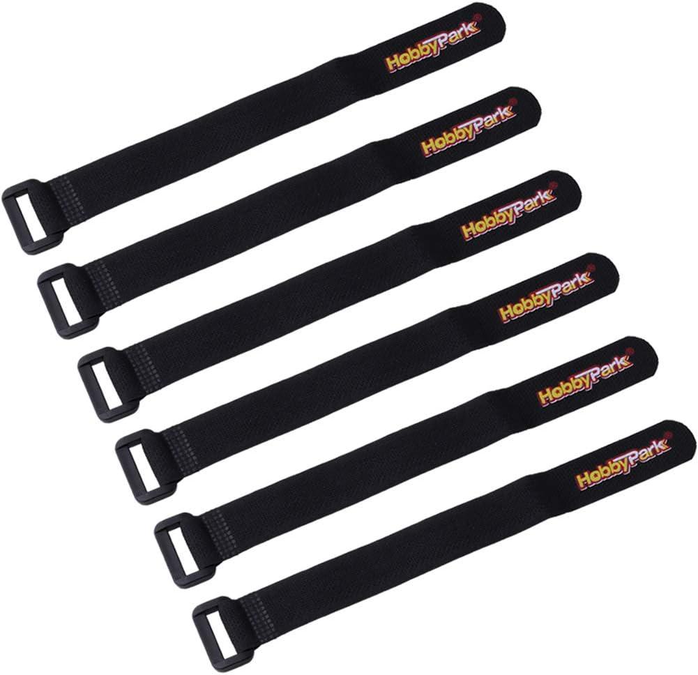 Hobbypark RC Battery Straps 20x200mm Cable Straps Reusable Fastening Staps Securing Straps Hook and Loop Cinch Cable Ties Down Wraps Adjustable Cinch Straps (6PCS)