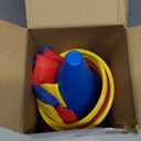 Ring Toss Game, Obstacle Course for Kids 3-5 & Birthday Party Games, Carnival Bean Bags for Tossing Gross Motor Toys for Toddlers 3-5, 12 Rings & 12 Bean Bags, 6 Cones for Kids, PE Equipment