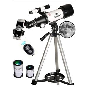 Gskyer Telescope, 70mm Aperture 400mm AZ Mount Astronomical Refracting Telescope for Kids Beginners - Travel Telescope with Carry Bag, Phone Adapter and Wireless Remote