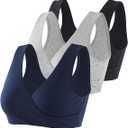 COLOMI Maternity Nursing Bras Seamless Nursing Bra for Sleeping Without Underwire for Women, Large 