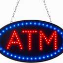Jumbo Size 24"x13" High Energy Efficiency (More LEDs Less Power) Ultra Bright ATM Business Sign J86