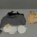 Momcozy Pumping Bra Hands Free, Pumping and Nursing Bra in One Holding Breast Pump for Spectra, Lansinoh, Medela, Black,Grey,skin-3pk, Large