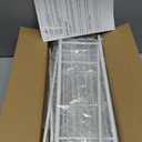 Shower Caddy Over the Door Organizer: Bath Rack Hanging Over Glass with Hooks - Storage Shelf Inside Bathroom for Shampoo - White