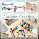 Sayglossy 25 Sets/100 Pcs Father's Day Christian Gifts for Men Bulk Religious Gift Set with Bible Verse Pens Salvation Silicone Bracelets Roman Road Cards for Dad Pastor Church Ministry (Classic)