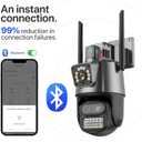 4K Outdoor Wireless Security Camera, 9Mpx, 8X Zoom, Two-Way Audio, Motion Detection, Siren Light, Alexa Compatible (Black)