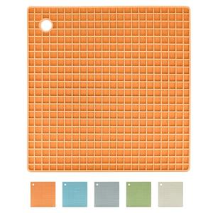 OGGI Silicone Pot Holders for Kitchen – Heat Resistant to 500°F, Non-Slip Textured Grip, Water Resistant, Durable 7"x7" Pot Holders for Hot Pans and Dishes, Dishwasher Safe Silicone Potholders 2 Pack