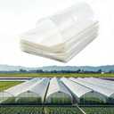 Greenhouse Plastic Sheeting 12 x 25ft - 6 Mil Clear Polyethylene Film, UV Resistant & Anti-Drip Heavy Duty Plastic Cover - Multi-Purpose Clear Tarp for Garden, Agriculture, and Construction (5-Layer)