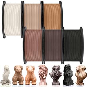 Pangda 3D Printer Filament PLA Bundle 1.75mm Multicolor Matte or Silk Finish, Dimensional Accuracy ±0.02mm, 0.25kg/0.55lb Each Spool for DIY Holiday Projects(1.5 kg,Earth Color)