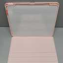 JETech Rotating Case for iPad Air 13-Inch M4/M3/M2 (2026/2025/2024) with Pencil Holder, 360 Degree Rotation Protective Stand Cover Clear Back, Auto Wake/Sleep (Sandy Pink)