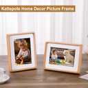 Picture Frame 8x10 inch, Natural Beech Wood Photo Frame Displays 6x8 Inch with Mat or 10x8 without Mat, with High Clear Acrylic, Landscape or Portrait Orientation, Wall-Mount & Tabletop
