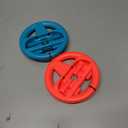 Orzly Steering Wheels Compatible with Nintendo Switch 2 (2025 Console) Twin Pack Racing Wheel Accessories for Joy Con Controllers and MarioKart Racing Games (1 Red 1 Blue) Gift Boxed (Multicolor)