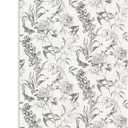 24x117 Inches Elegant Black and White Botanical Floral Wallpaper Contact Paper for Walls Bathroom Kitchen Cabinets Shelves Dresser Drawer Furniture Arts Crafts Decor
