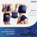 REVIX Ice Pack for Injuries Reusable Gel for Lower Back, Cold Packs for Back Shoulder, Elbow, Hip, Leg, Wrap Around Entire Knee, Soft Cold Compress,16 9" Navy