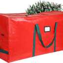 Large Christmas Tree Storage Bags Heavy Duty Tree Bags Holiday Storage Bags Protects From Moisture Or Dust,Alternative To Xmas Tree Storage Box (Red, 9 Ft)