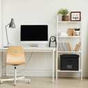 File Organizer Boxes with Lid, Linen Hanging File Storage Boxes with Handle, Collapsible Document Filling Boxes for Letter/Legal Folder, Portable File Box for Office/Decor/Home (2 Pack, Black)