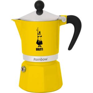 Bialetti - Rainbow: Stovetop Espresso Maker, Moka Pot, Italian Coffee Maker, 6 Espresso Shots (8.4 oz - 250 ml), Aluminum, Yellow