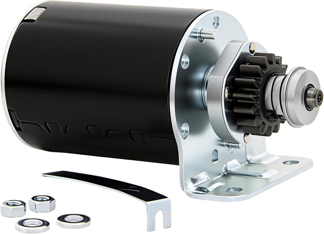 5742N Starter Motor 16 Teeth Compatible with L118 L120 Briggs & Stratton for Lawn Mower 7-22Hp41022003 497595 497594 391423 390838 392749 394805 491766 693054 SBS0001 AM122337 LG497595 (Steel Gear)