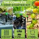CARPATHEN Drip Irrigation System Kit - Complete Premium Garden Watering System with Adjustable Sprinkler Emitters, 5/16" & 1/4" Tubing and Fittings - Drip Line for Raised Beds, Lawn, Pots, Greenhouse