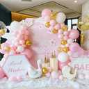 Bazen 8.2ft & 6ft Balloon Arch Kit Free Bending Shape Half Balloon Arch Stand with Base Floor Balloon Garland Stand Arch Frame Backdrop Stand for Wedding Baby Shower Birthday Yard Lawn Decorations