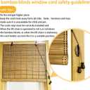 XIUXIU Bamboo Roller Shades Roman Shades for Window Roll Up Blinds for Home Light Filtering Indoor Outdoor Patio C 32"" Wx48 H, Colour C