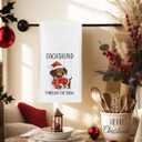 Dachshund Christmas Kitchen Towels, Weiner Dog Gifts for Women Men Dish Tea Towels, Dachshund Lover Gifts Decorative Hand Towel for Kitchen Bathroom Decor, 16x24 Inch