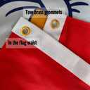 Double Sided New Mississippi Republic Sates Flag 5x8 FT Outdoor- UV Fade Resistant 3Ply Missippi MS Flags Canvas Header with 3 Brass Grommets Easy to Rising