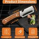 2 x 2-in-1 stainless steel vegetable peeler with wooden handle and bottle opener, stainless steel blade, non-slip kitchen fruit peeler2pcs