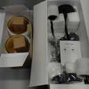 Industrial Bedside Lamps for Nightstand Set of 2 - Fully Dimmable Bedroom Lamps with USB A C Ports and Outlet, Black Table Lamps with Amber Glass Shade for Living Room, Desk Lamps for Office Reading