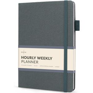 Skyline Hourly Weekly Planner  Undated Agenda & Daily Appointment Book  Time Blocking Notebook for Business Entrepreneurs, A5 (Space Blue) (A5 (5.8'' x 8.3''))