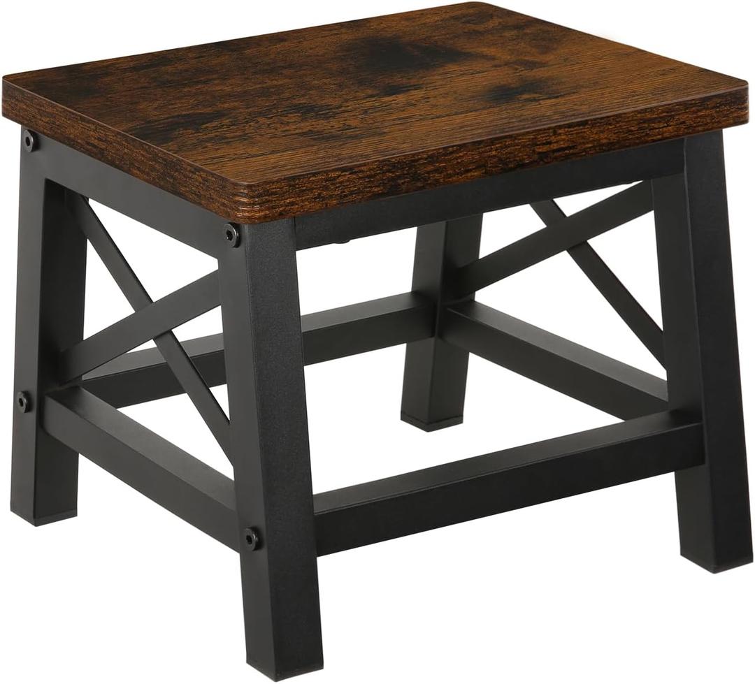 YINMIT Wooden Step Stool for Adults and Kids, Step Stool for High Bed with Non-Slip Feet, Using for Bedroom, Living Room and Kitchen, Hold Up to 500 lbs (9 Inch)