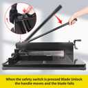 A3 Heavy Duty Paper Cutter, 17"Guillotine Paper Cutter, High-Speed Steel Blade 1.57" Stack Cutting