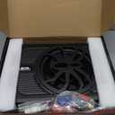 800W Car Subwoofer, 10 Slim Active Powered Subwoofer, Stereo Audio Under Seat Car Subwoofer with Built-in Amplifier, App Controlled Color LED Ambient Lights