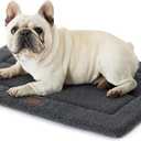 Bedsure Washable Dog Crate Bed for Small Dogs, Reversible Foam Floor Dog Mat, Lightweight Travel Flat Pet Beds for Indoor & Outdoor Dogs (24" x 18", Dark Grey) (24x18 in)
