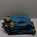 StangH Teal Pompom Velvet Curtains - Luxury Velvet Bedroom Room Darkening Window Decorative Drapes Thermal Insulated Privacy Curtains for Living Room, W52 x L84, 2 Panels & Tiebacks