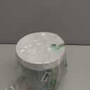 kubvici 8'' Plastic Flower Planter Pots Set of 2 Indoor Outdoor Planters with Drainage Saucer for Garden Home (Green & White, 8 inch)