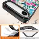 for iPhone 17 Air Case - [6.6 ft Military-Grade Drop Protection] [Anti-Peel Technology] Clear Black TPU Bumper Case with Cute Design (Colorful Blooming)