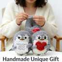 3 x Positive Crochet Penguin, Encouragement Gift, Funny Inspirational, Cute Emotional Support Penguin, Small Desk Companion, Meaningful Gift Friend Coworker