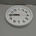 AKCISOT Wall Clock Silent Non Ticking Modern Wall Clocks Battery Operated 10 Inch, Analog Small Classic Clock Decorative for Bedroom, Kitchen, Home Office, Bathroom, School, Living Room (White)
