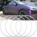 DREAMOTOR Wheel Rim Protector Set of 4, 19 Inch Alloy Rim Guards for Car Rims Compatible with Tesla Model Y 3 Honda CRV Toyota Camry Ford Mustang Mach-E Nissan Hyundai Audi A4 A6 CX-90 Lexus RX